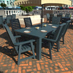 Conjunto de refeição para exterior HIGHWOOD PROFESSIONAL de 7 peças, 42x72