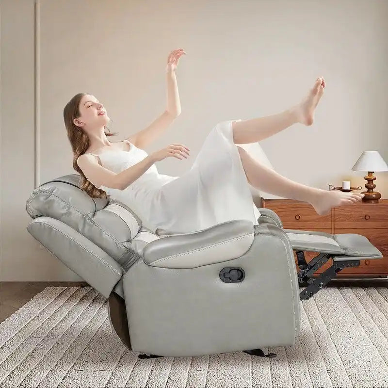 Großer Relaxsessel aus Kunstleder im amerikanischen Design für das Wohnzimmer