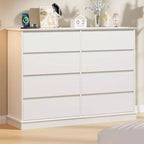 8-Drawer Storage Cabinet, Chest of Drawers with Deep Drawers, Large Wide-Top Closet for Living Room, Hallway, Children's Room