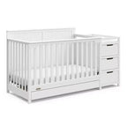 Lit de bébé convertible 5 en 1 avec table à langer et tiroir