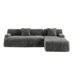 Modułowa sofa narożna Cloud, nowoczesna tapicerowana kanapa z 2 poduszkami dekoracyjnymi, dowolnie konfigurowana, w kształcie litery L