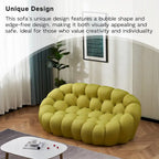 Gebogenes Bubble-Sofa für 2 Personen in Wabenform mit 3D-Textilgewebe fürs Wohnzimmer, Salon oder Apartment