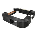 Spa Surround Spa-frame, vierkante modulaire loungeset voor buiten van rotan