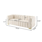 85 modernes Sofa aus Waffelstoff, bequemes Relaxsofa