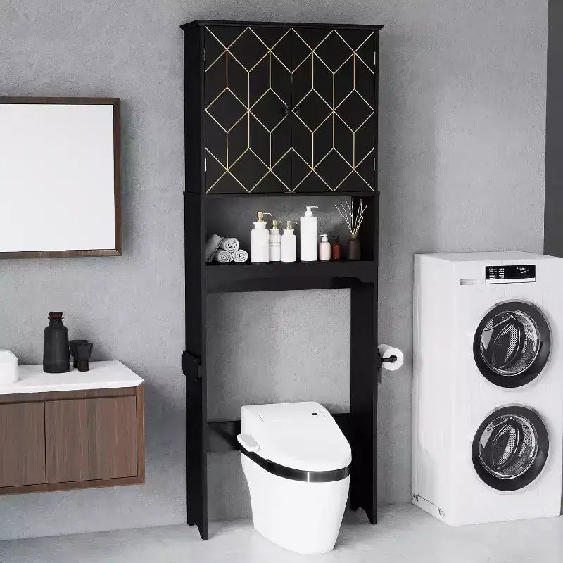 Opbergkast boven het toilet voor de badkamer