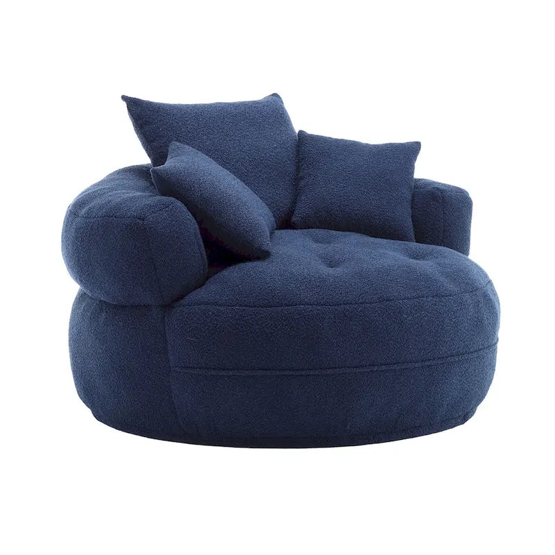 Fauteuil rond de relaxation ?C blanc/bleu/gris/jaune/orange/rouge rosé/bleu marine/vert, 1 ou 2 places