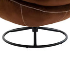 Okak Velvet Accent Chair with Ottoman,Modern Mid-Century Style Armless Living Room Chair,Soft Comfy Sitting Chair for TV Watching,Gaming
