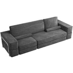 Veranderbare modulaire wolkenbank, comfortabele corduroy hoekbank met diepe zitting en hoge kussens, eenvoudig te monteren