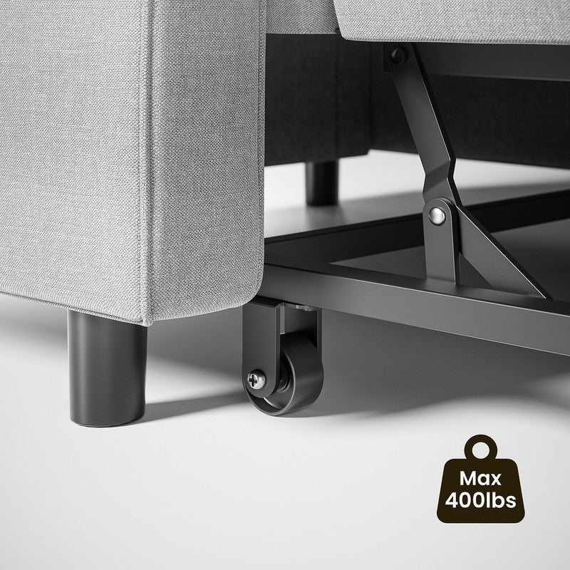 Sofá-cama ajustável 3 em 1, sofá-cadeirão extensível, cama dobrável convertível para sala de estar