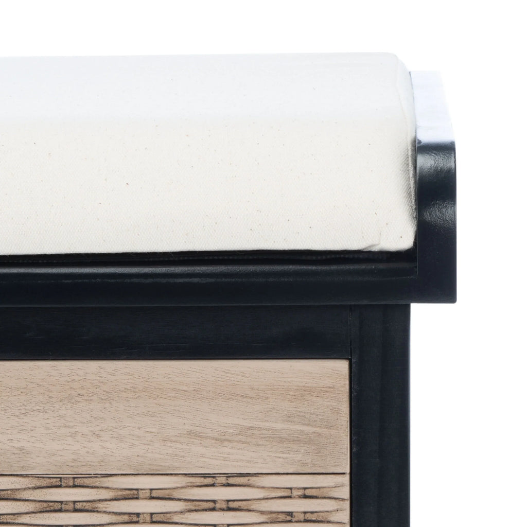 Panca contenitore SAFAVIEH Fiorello a 3 cassetti con cuscino - 47.3 W x 15 L x 19 H - 47Wx15Dx19H