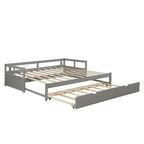 Uitschuifbaar ligbed met onderschuifbed, houten ligbed met onderschuifbed