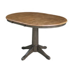 Ronde uitschuifbare eettafel van 36 met 4 Madrid-stoelen