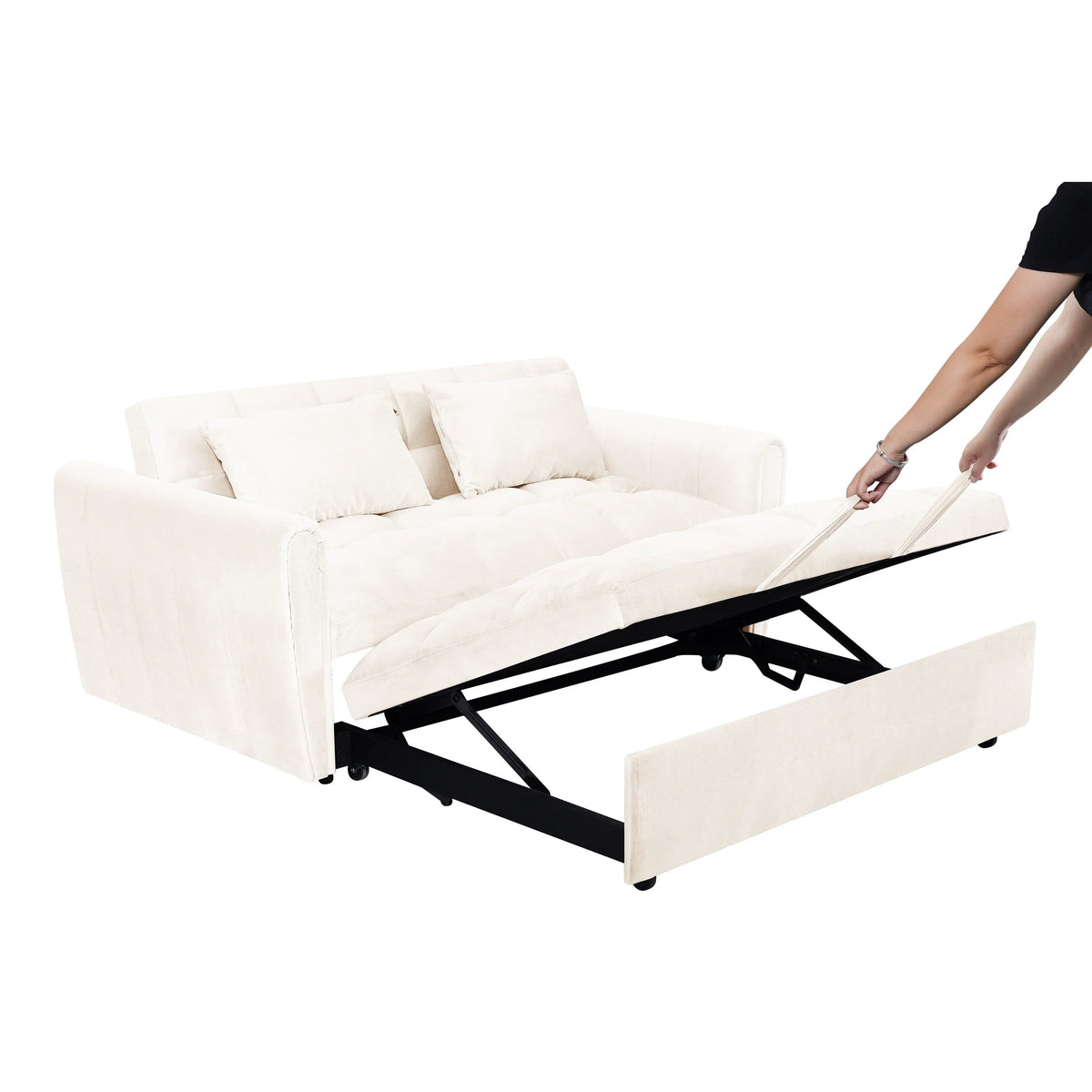Καναπές-κρεβάτι Velvet 3 σε 1, 64.96, με ρυθμιζόμενη πλάτη, τσέπη αποθήκευσης και αντοχή βάρους 500lb