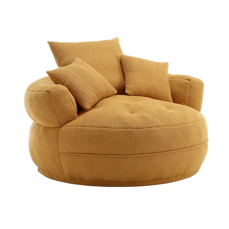 Round Lazy Sofa Chair ?C White/Blue/Grey/Yellow/Orange/Rose Red/Navy/Green, Single & Couple Seat