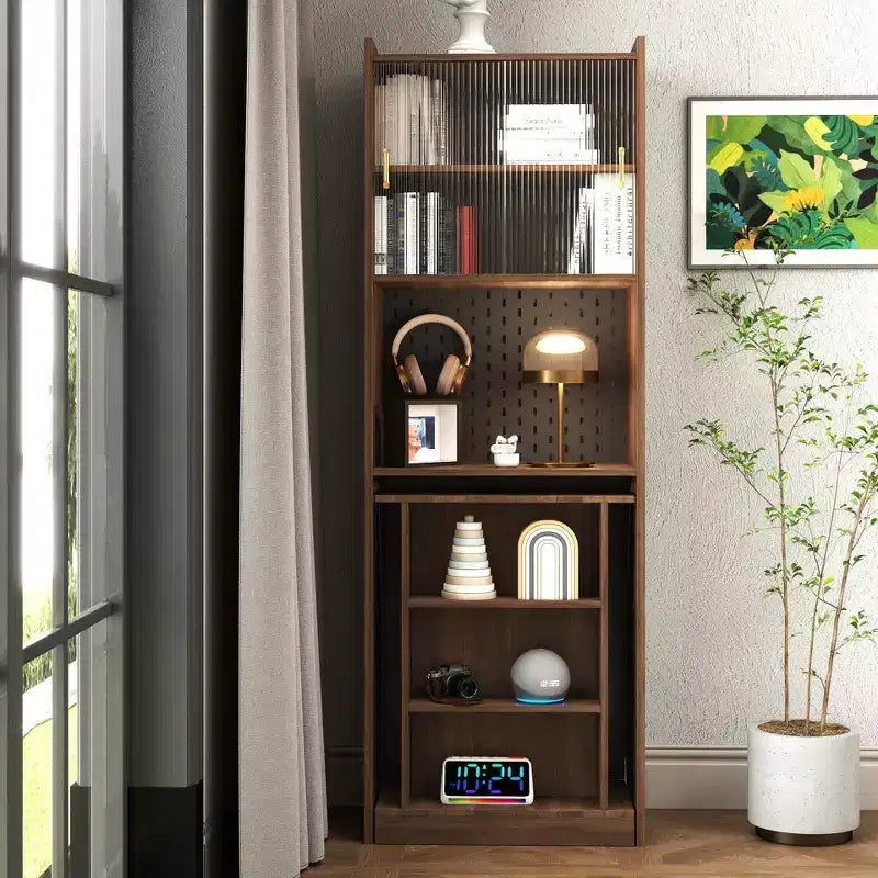 GDFStudio Sinclair moderner klappbarer Lerntisch aus Holz, 36, mit Stauraum