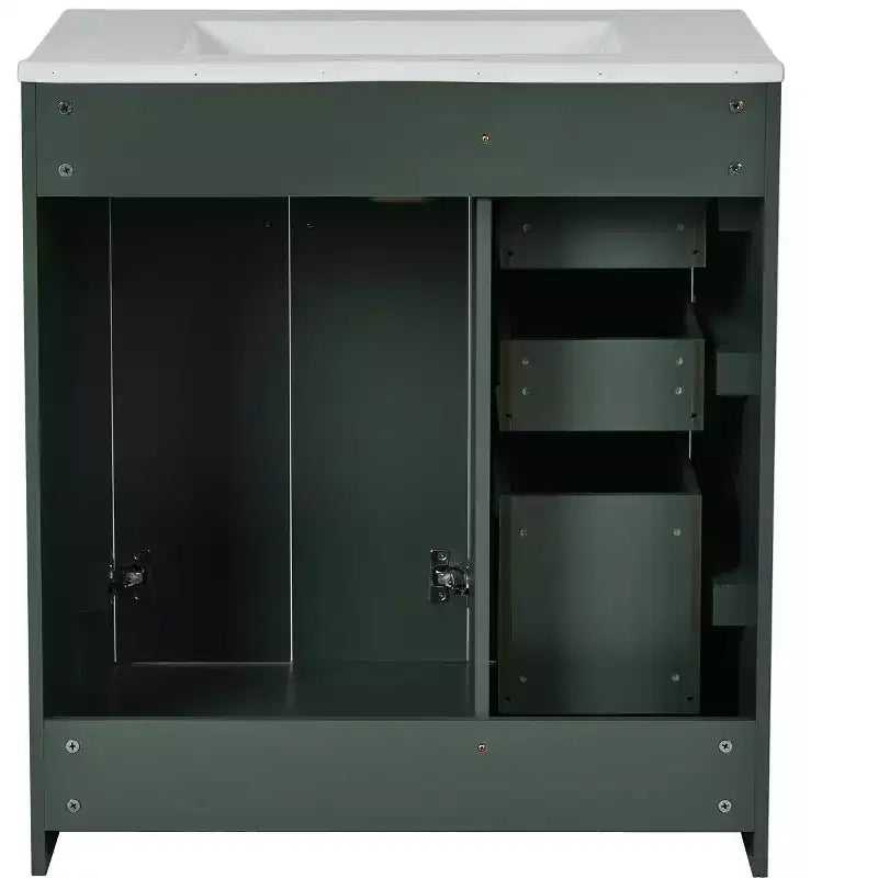 30 Badezimmer-Waschtischunterschrank mit einem Waschbecken, Schrank und 3 Schubladen ??Schwarz / Blau / Grün / Indigo / Weiß