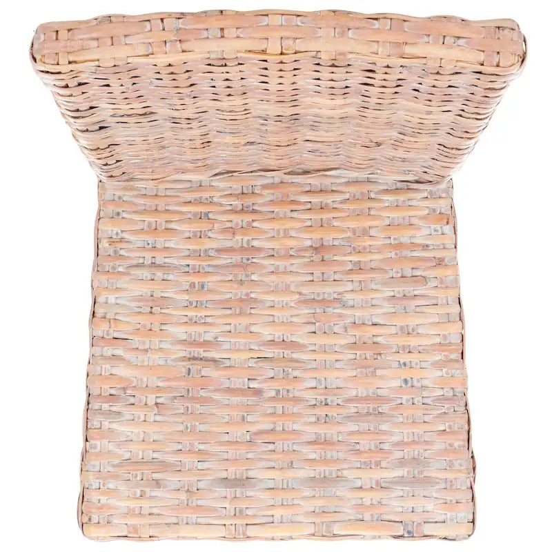 Set van 2 eetkamerstoelen van naturel rotan, 19W x 22D x 41H, boho-kuststijl