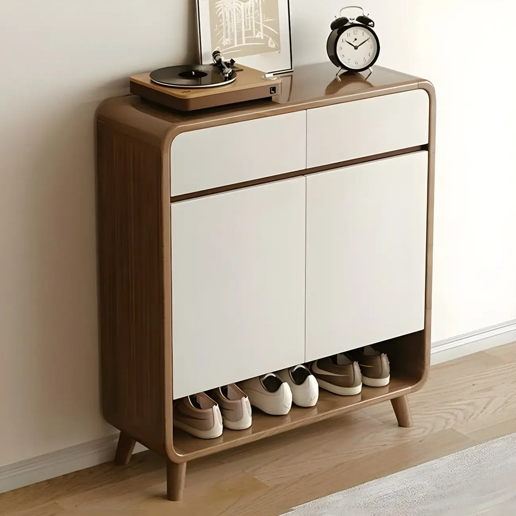 Modern Wood Hallway Medium Shoe Storage Cabinet
