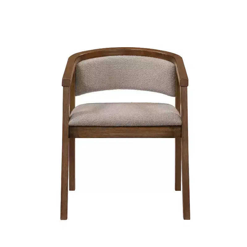 Ensemble de salle à manger Simon 5 pièces, en hévéa, style moderne du milieu du siècle, avec chaises revêtues de bouclé, de Christopher Knight Home