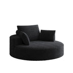 Draaifauteuil voor één persoon van corduroy, chenille en schuim