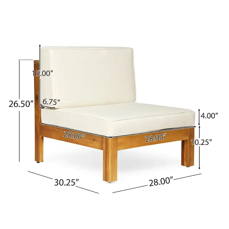 6-teiliges Outdoor-Sitzgruppen-Set aus Akazienholz Brava von Christopher Knight Home