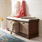 Panca contenitore SAFAVIEH Fiorello a 3 cassetti con cuscino - 47.3 W x 15 L x 19 H - 47Wx15Dx19H