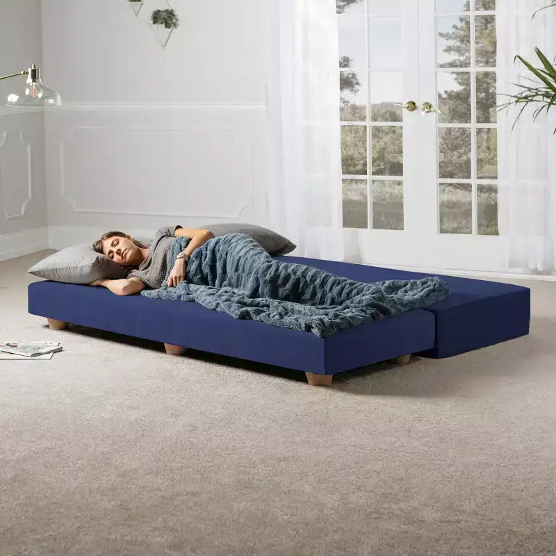 Tagesbett / ausziehbares Schlafsofa in Queen-Size - Microvelvet