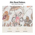 Araceli traditioneller gepolsterter Holzsessel mit Blumenmuster, Ohrenlehnen und Ziernägeln | ART OF LIVING DESIGNS