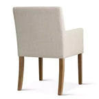 Set di 6 sedie da pranzo imbottite con braccioli, poltroncine moderne in lino con gambe in legno, sedie decorative per sala da pranzo e soggiorno - Panipeachy