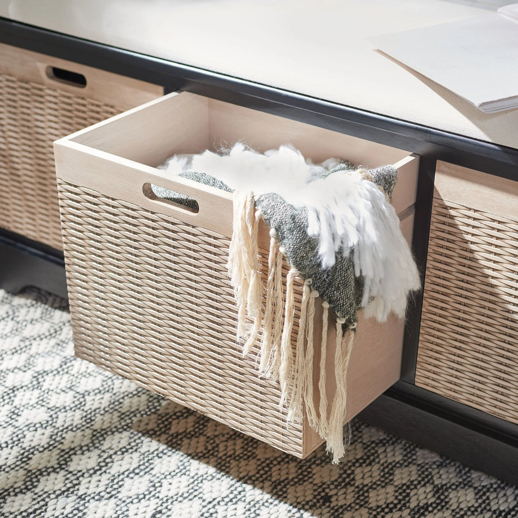 Panca contenitore SAFAVIEH Fiorello a 3 cassetti con cuscino - 47.3 W x 15 L x 19 H - 47Wx15Dx19H