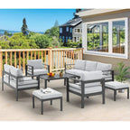 AECOJOY 7-teiliges Gartenmöbelset aus Aluminium für draußen