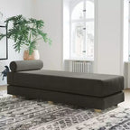 Tagesbett / ausziehbares Schlafsofa in Queen-Size - Microvelvet