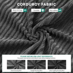 Veranderbare modulaire wolkenbank, comfortabele corduroy hoekbank met diepe zitting en hoge kussens, eenvoudig te monteren