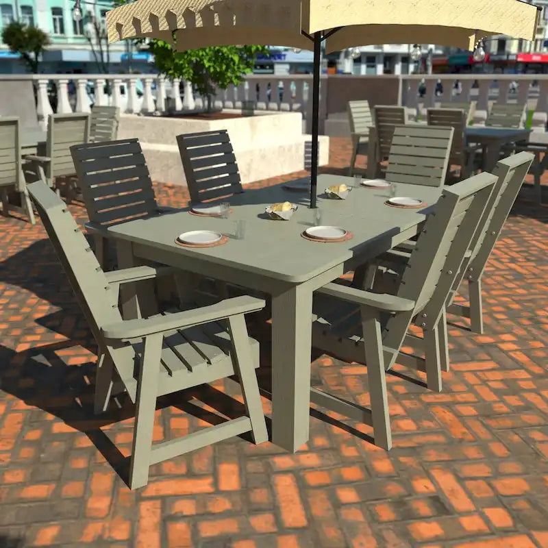 Conjunto de refeição para exterior HIGHWOOD PROFESSIONAL de 7 peças, 42x72