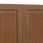 Set van 3 dressoirkasten met rotandeuren en verstelbare planken - 93Lx31H