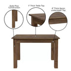 Flash Furniture rechthoekige boerderij-eettafel van massief grenenhout, 46 x 30