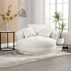 Fauteuil rond de relaxation ?C blanc/bleu/gris/jaune/orange/rouge rosé/bleu marine/vert, 1 ou 2 places