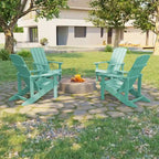 Bonosuki wetterfeste Adirondack-Gartenstühle aus Holz - Set aus 4