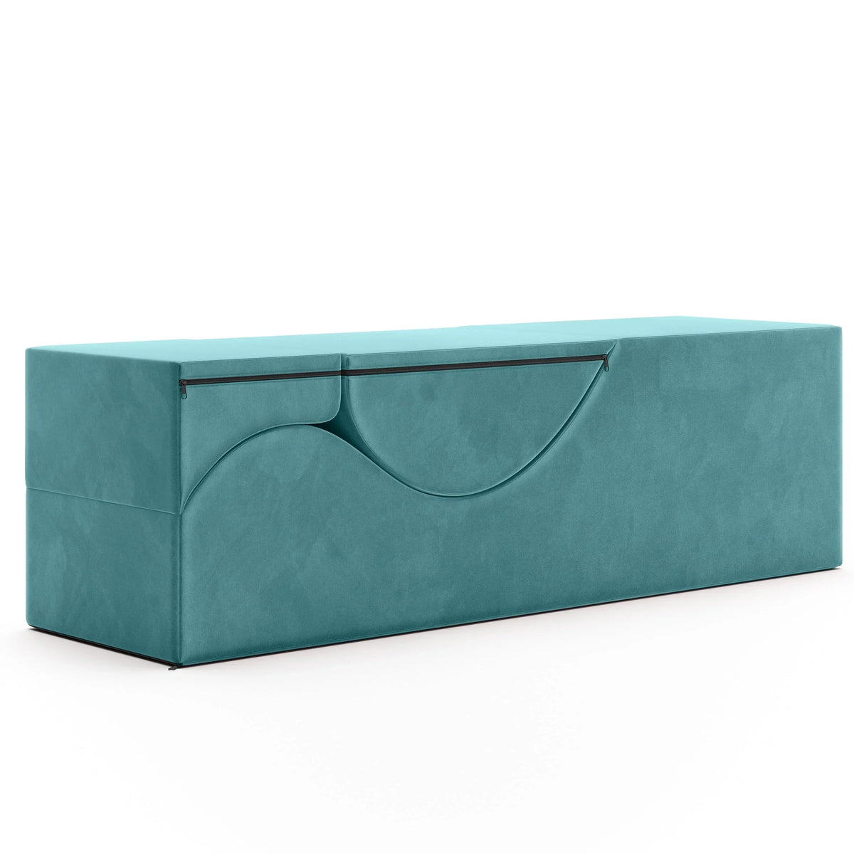 Avana Kami umwandelbare Chaiselongue / Yoga und Massage - 2-in-1-Hocker mit verstecktem ausklappbarem Yoga-Loungesessel, Mikrosamt - N/A
