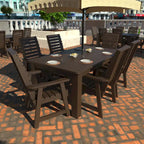 Conjunto de refeição para exterior HIGHWOOD PROFESSIONAL de 7 peças, 42x72