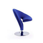 Manhattan Comfort Curl Akzent-Drehsessel aus Wollmischgewebe mit Chromgestell (2er-Set)