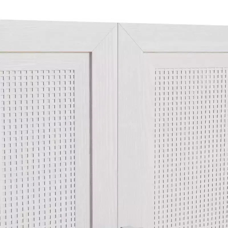 Set van 3 dressoirkasten met rotandeuren en verstelbare planken - 93Lx31H