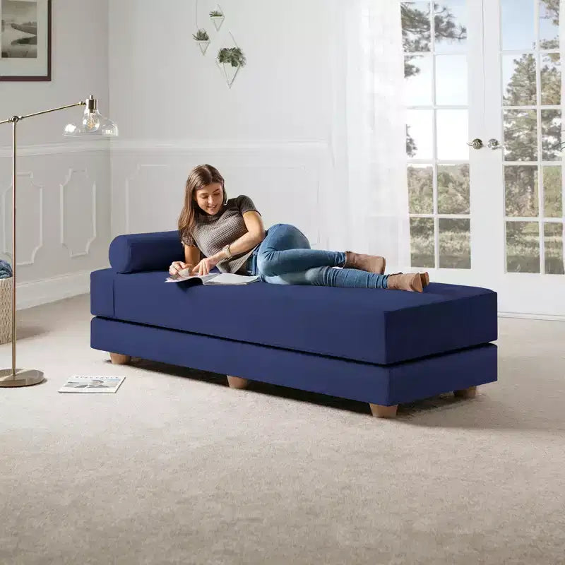 Tagesbett / ausziehbares Schlafsofa in Queen-Size - Microvelvet