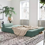 Tagesbett / ausziehbares Schlafsofa in Queen-Size - Microvelvet