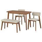 Ensemble de salle à manger Nettie en bois massif Simple Living, 4 pièces
