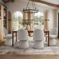 Set di 6 sedie da pranzo moderne girevoli a 360 e senza braccioli, con base a piedistallo, eleganti sedie d'accento per cucina, sala da pranzo o ufficio-Panipeachy