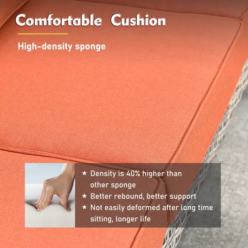 XIZZI 9-delige loungeset voor buiten met draaibare stoel