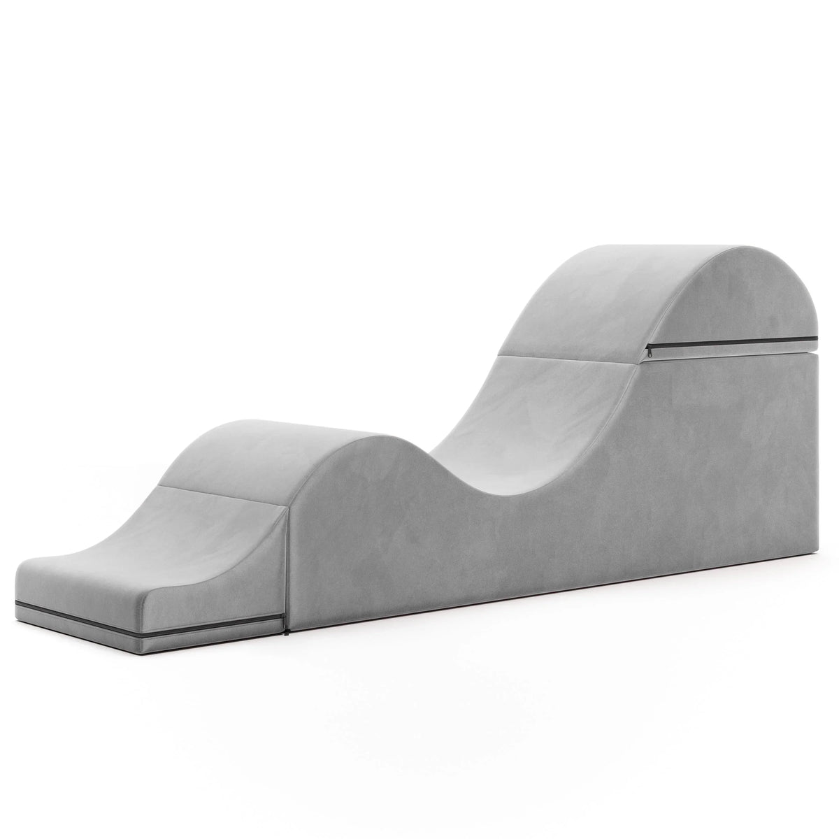 Avana Kami umwandelbare Chaiselongue / Yoga und Massage - 2-in-1-Hocker mit verstecktem ausklappbarem Yoga-Loungesessel, Mikrosamt - N/A
