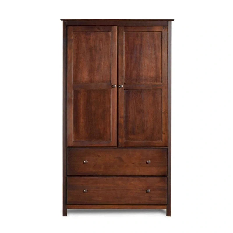 Kleiderschrank aus Massivholz mit 2 Türen - 41x72x22