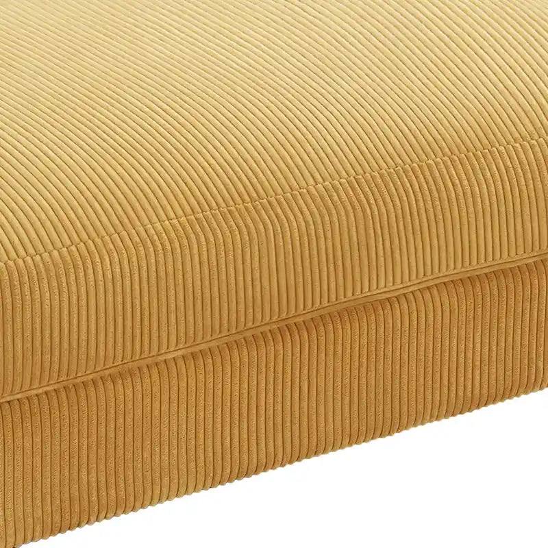 Grand pouf décoratif moderne en velours côtelé